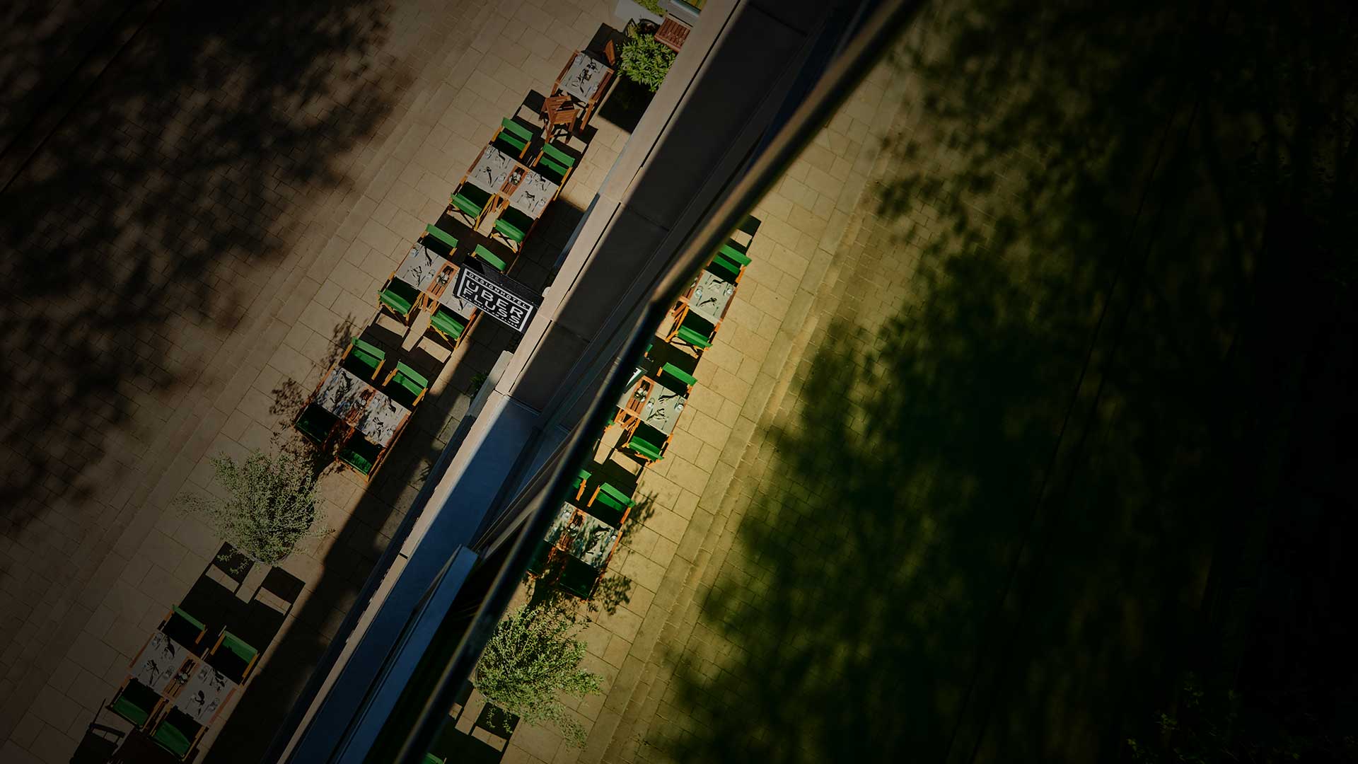 Blick aus Hotelfenster - ÜberFluss Grill